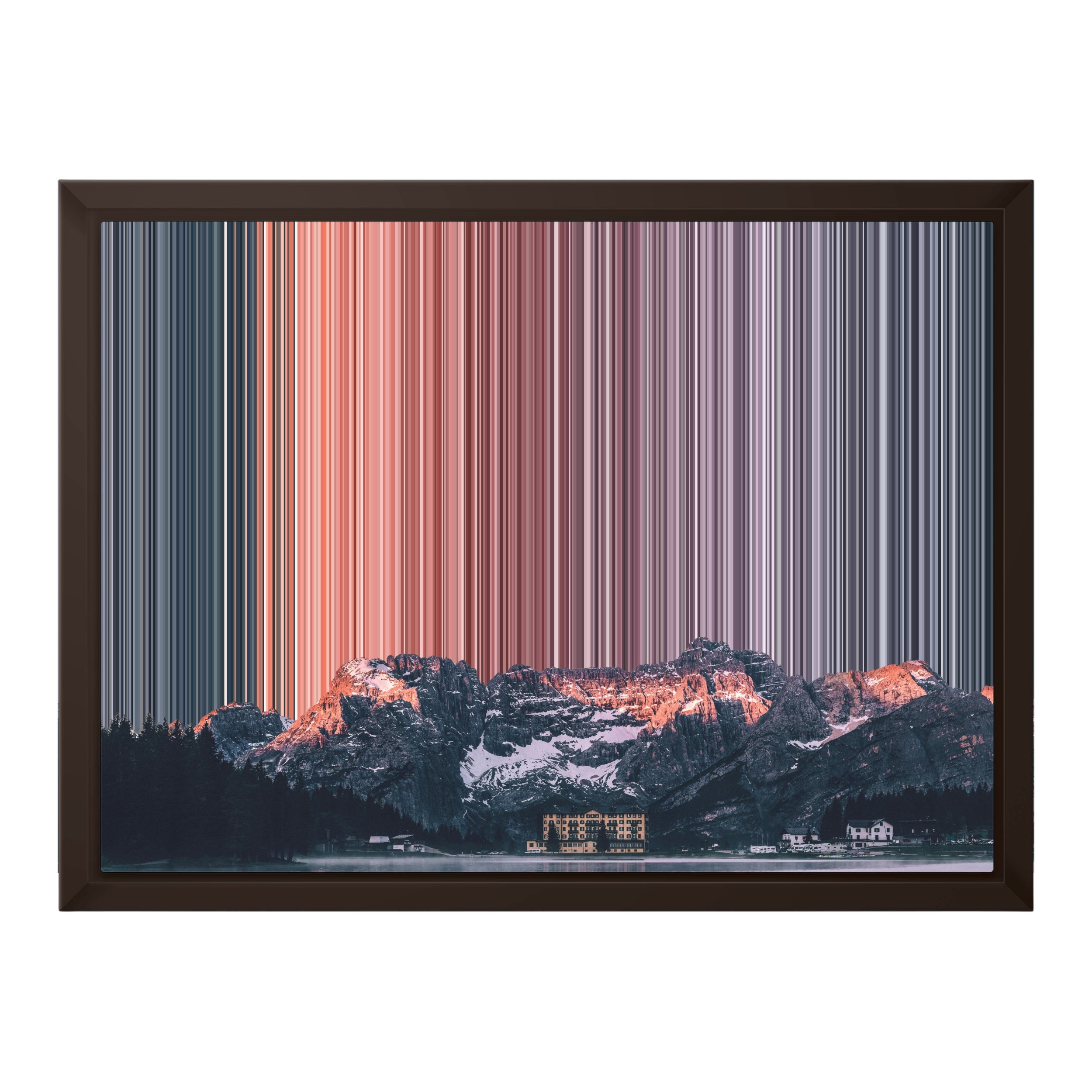 16×12" Framed Canvas - Brown variant