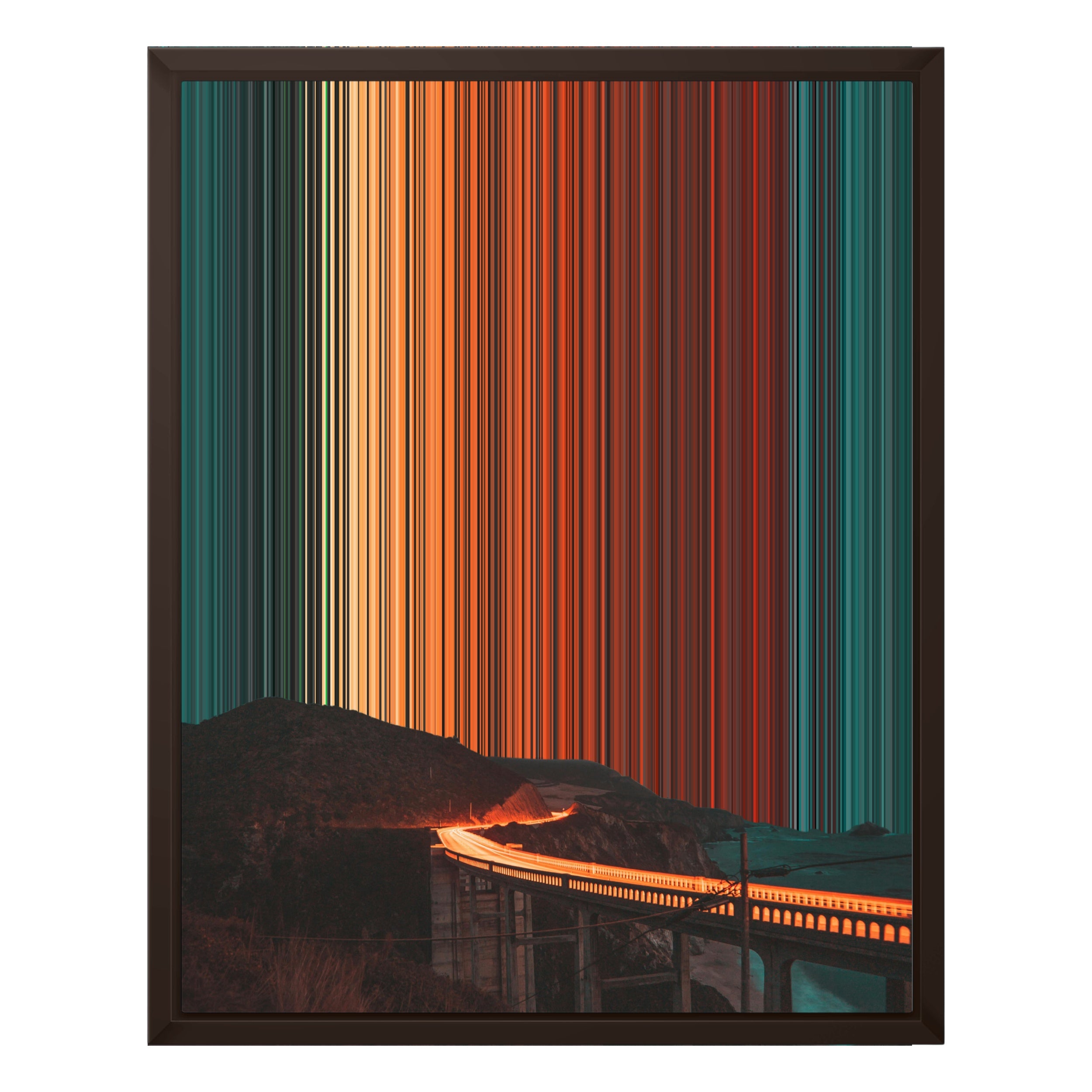 16×20" Framed Canvas - Brown variant