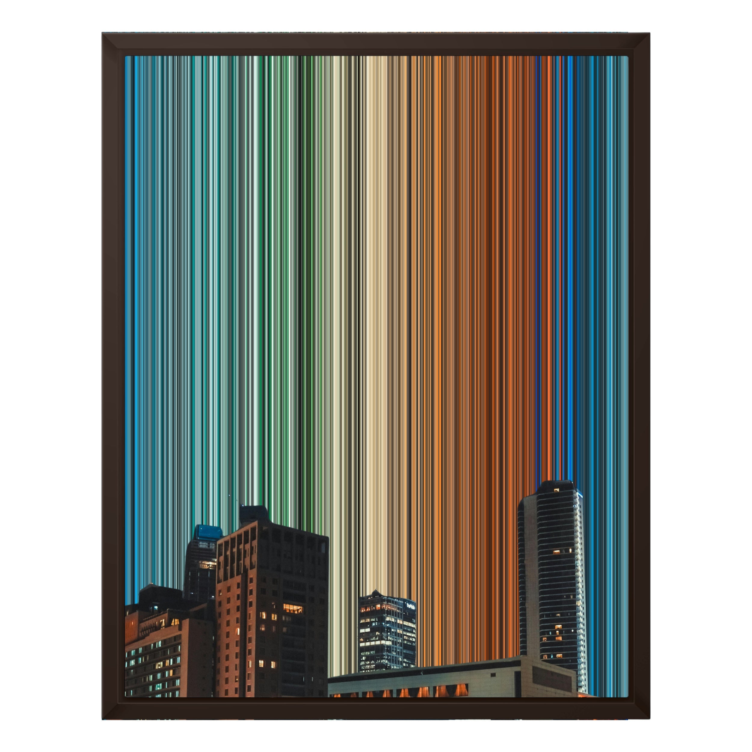 16×20" Framed Canvas - Brown variant