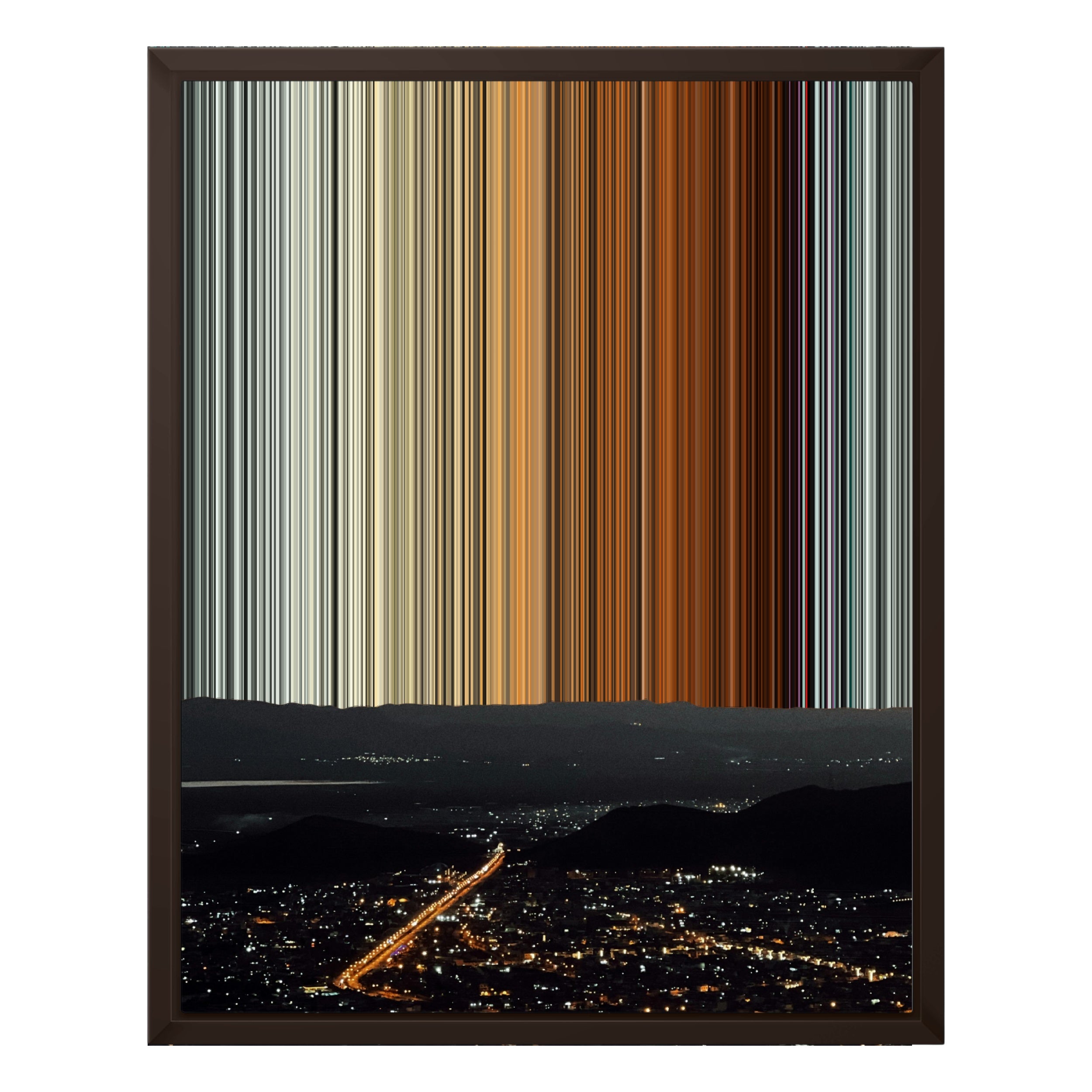 16×20" Framed Canvas - Brown variant