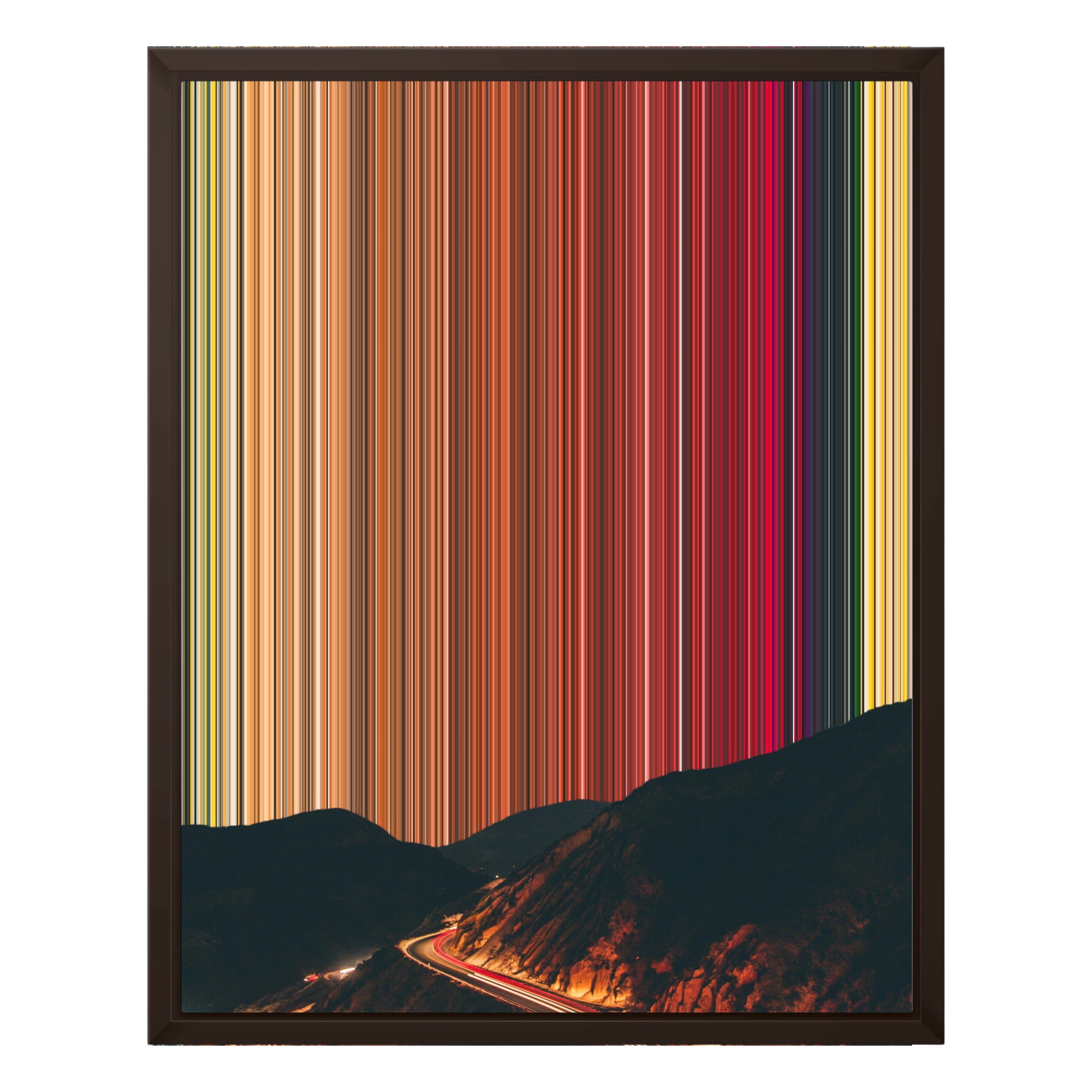 16×20" Framed Canvas - Brown variant