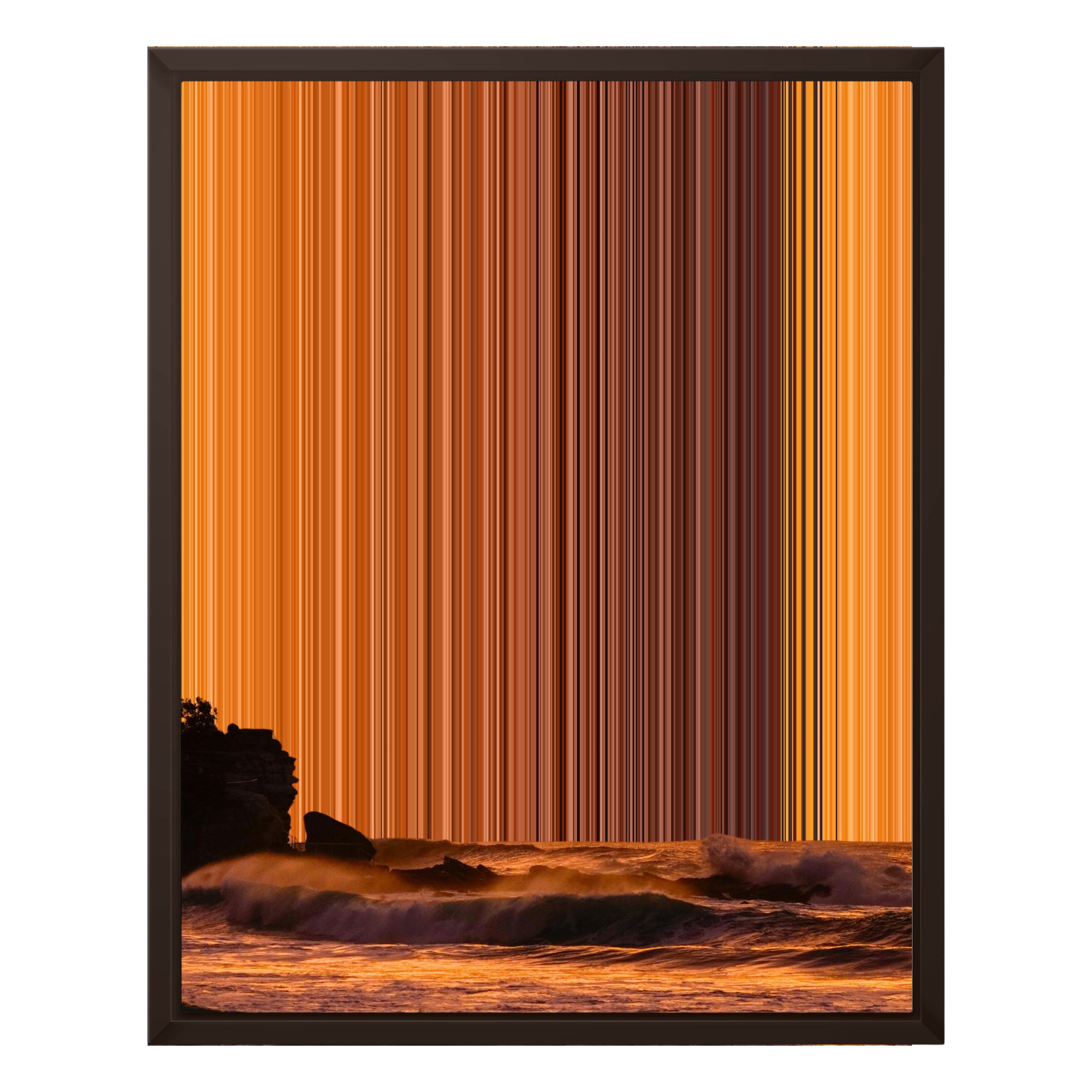 16×20" Framed Canvas - Brown variant