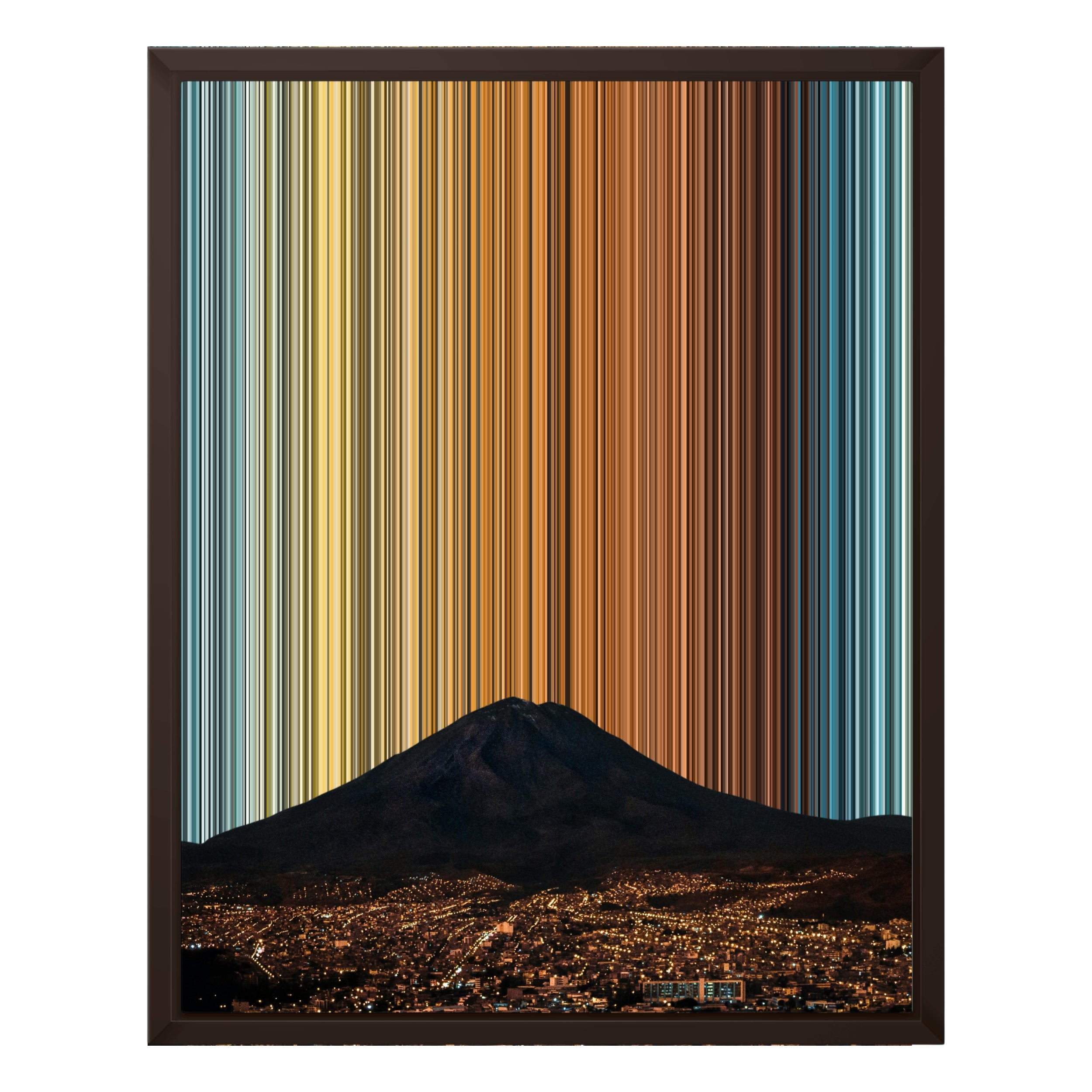 16×20" Framed Canvas - Brown variant