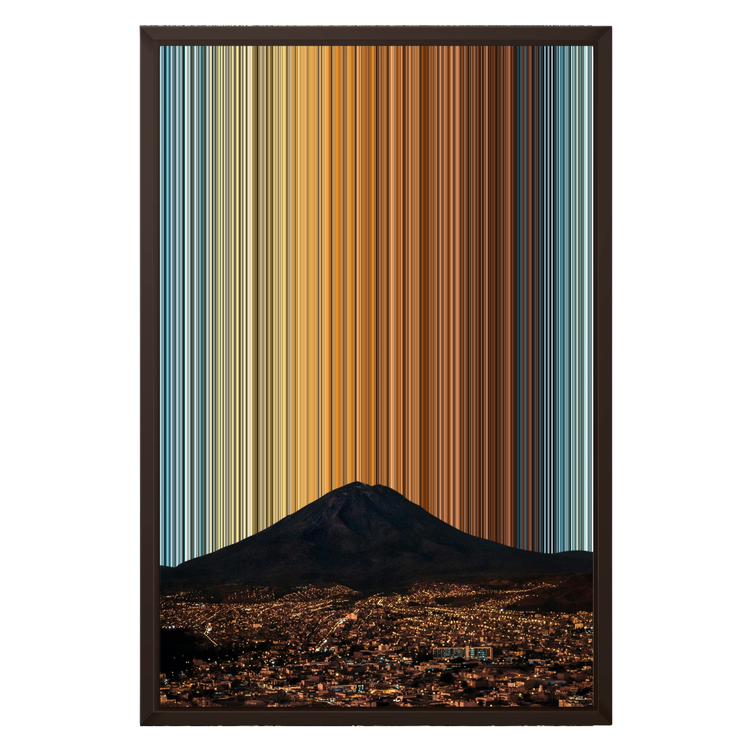 16×24" Framed Canvas - Brown variant