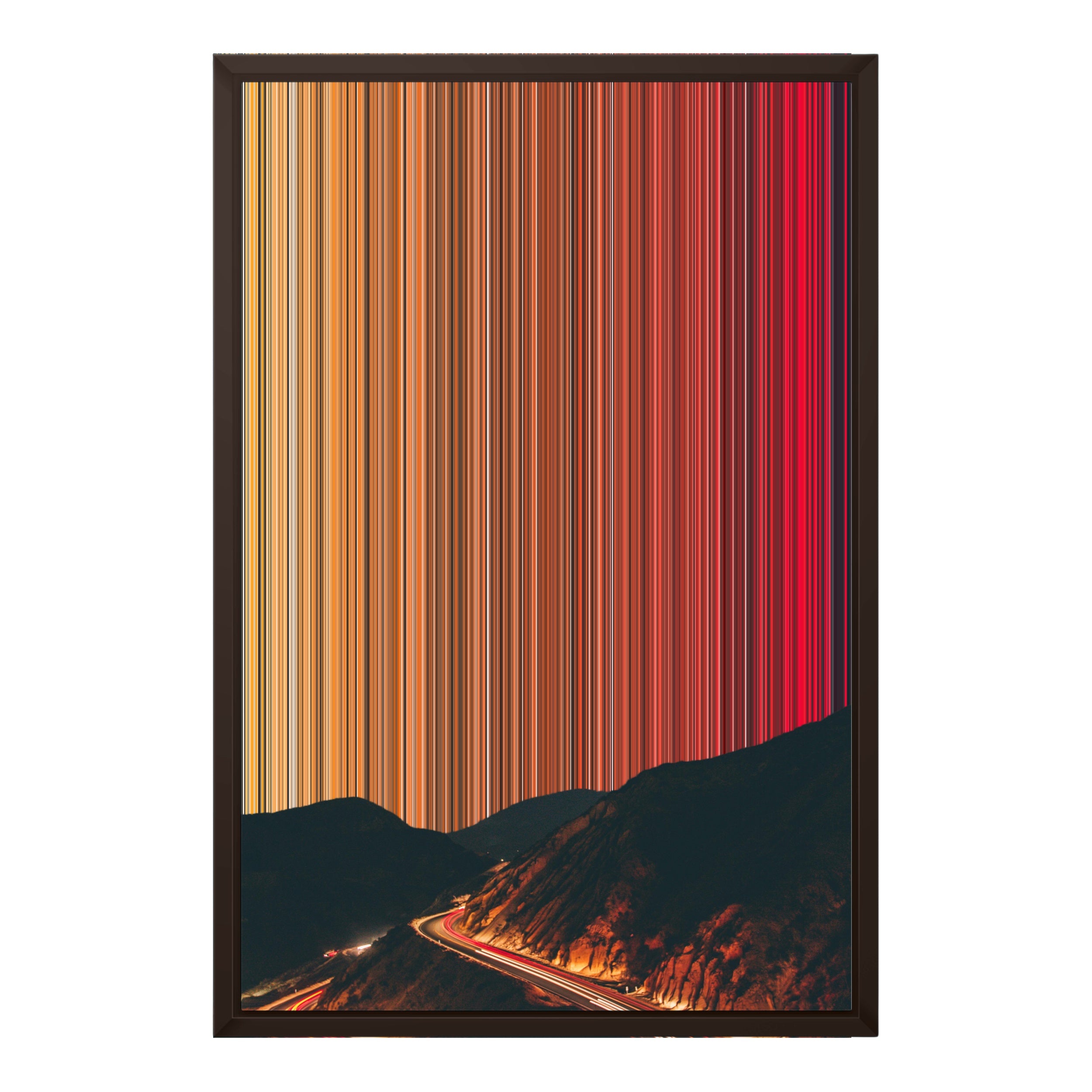 18×24" Framed Canvas - Brown variant