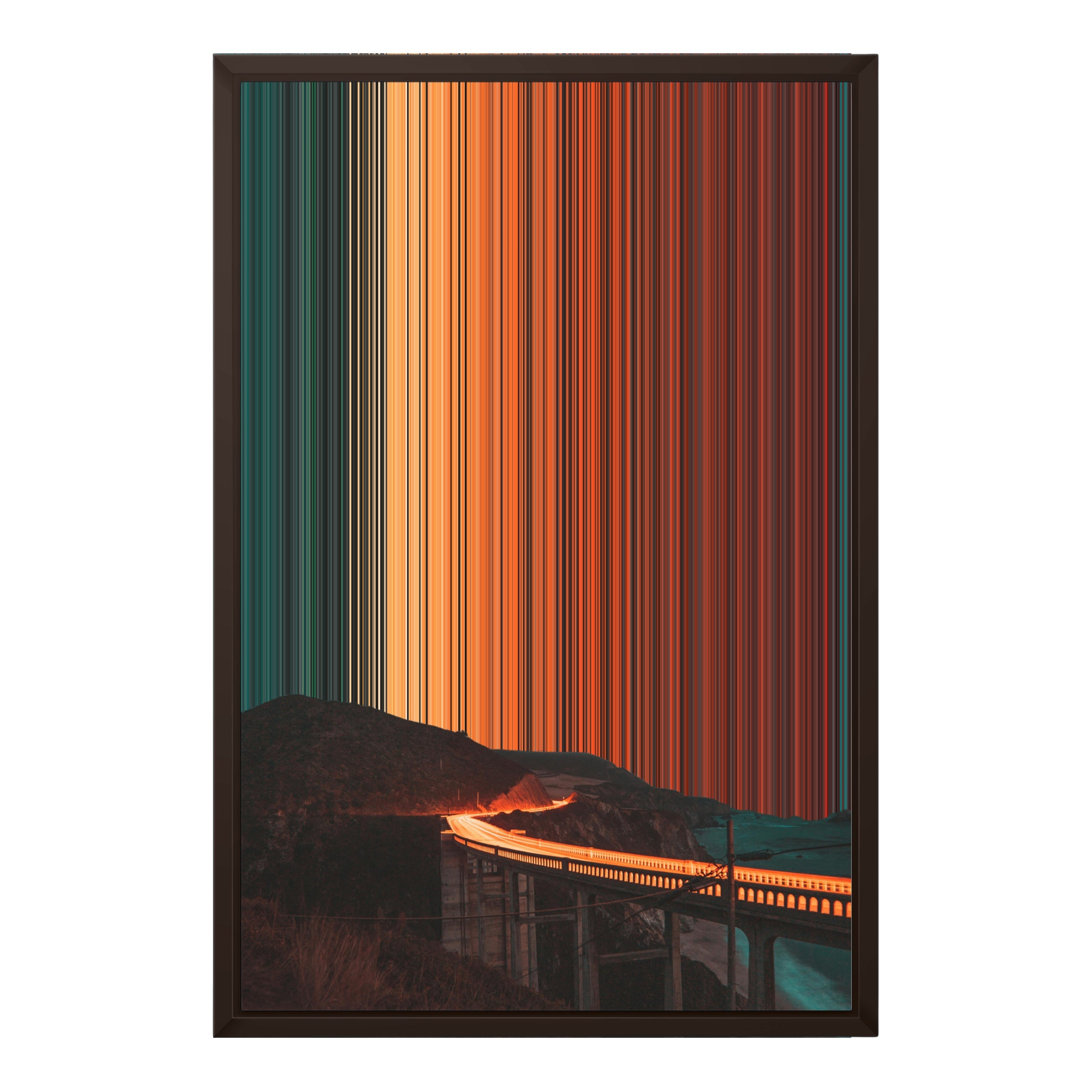 18×24" Framed Canvas - Brown variant