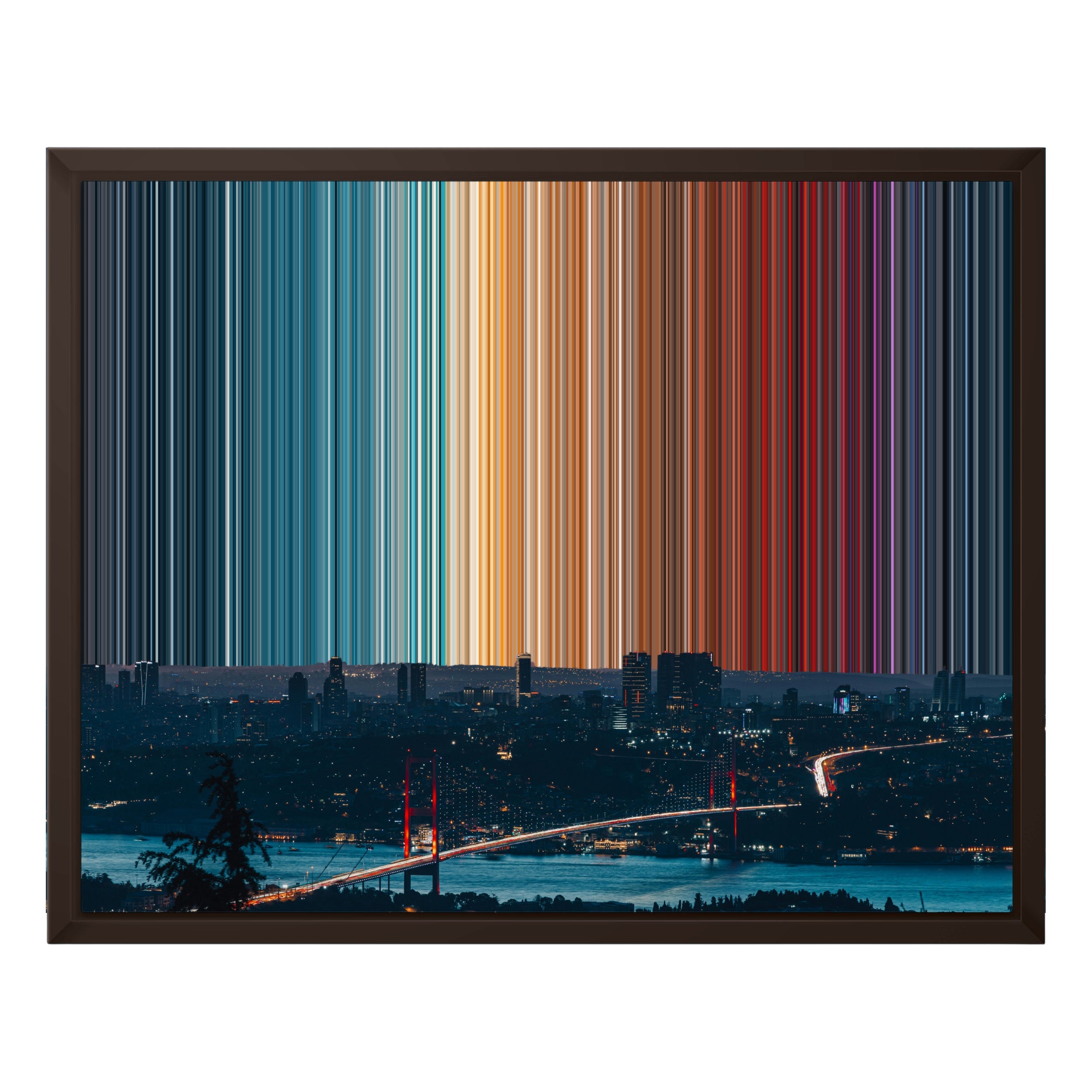 20×16" Framed Canvas - Brown variant