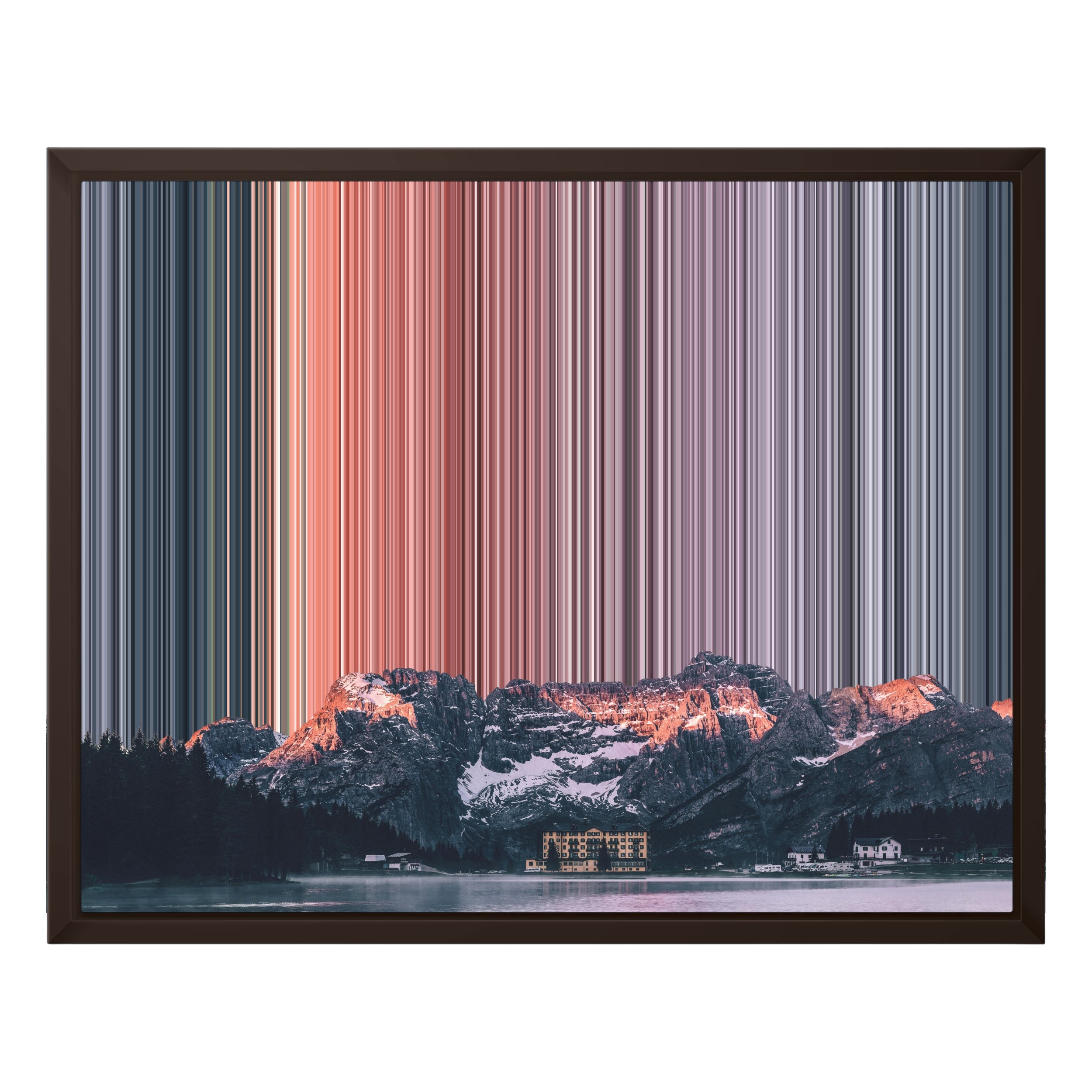 20×16" Framed Canvas - Brown variant