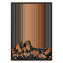 20×28" Framed Canvas - Brown variant