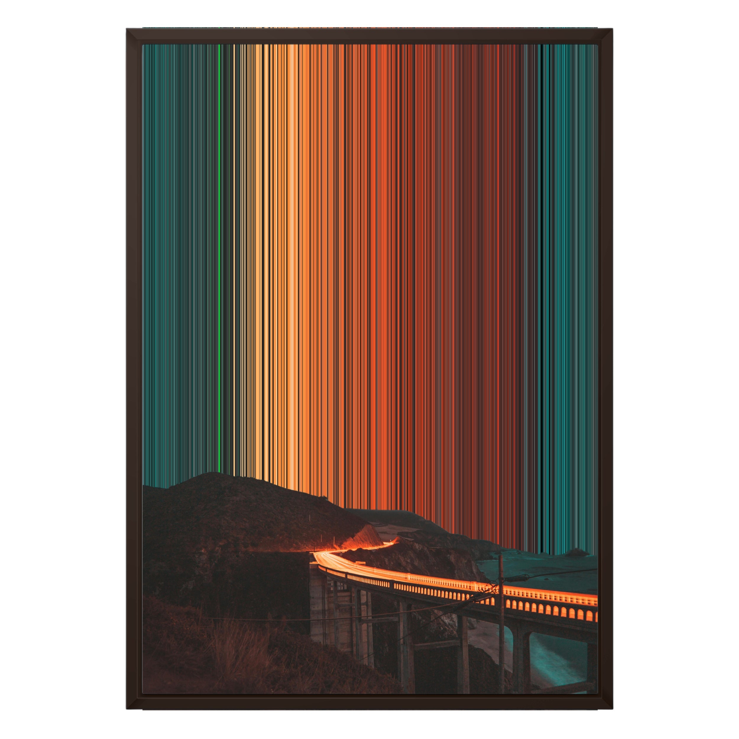 20×28" Framed Canvas - Brown variant