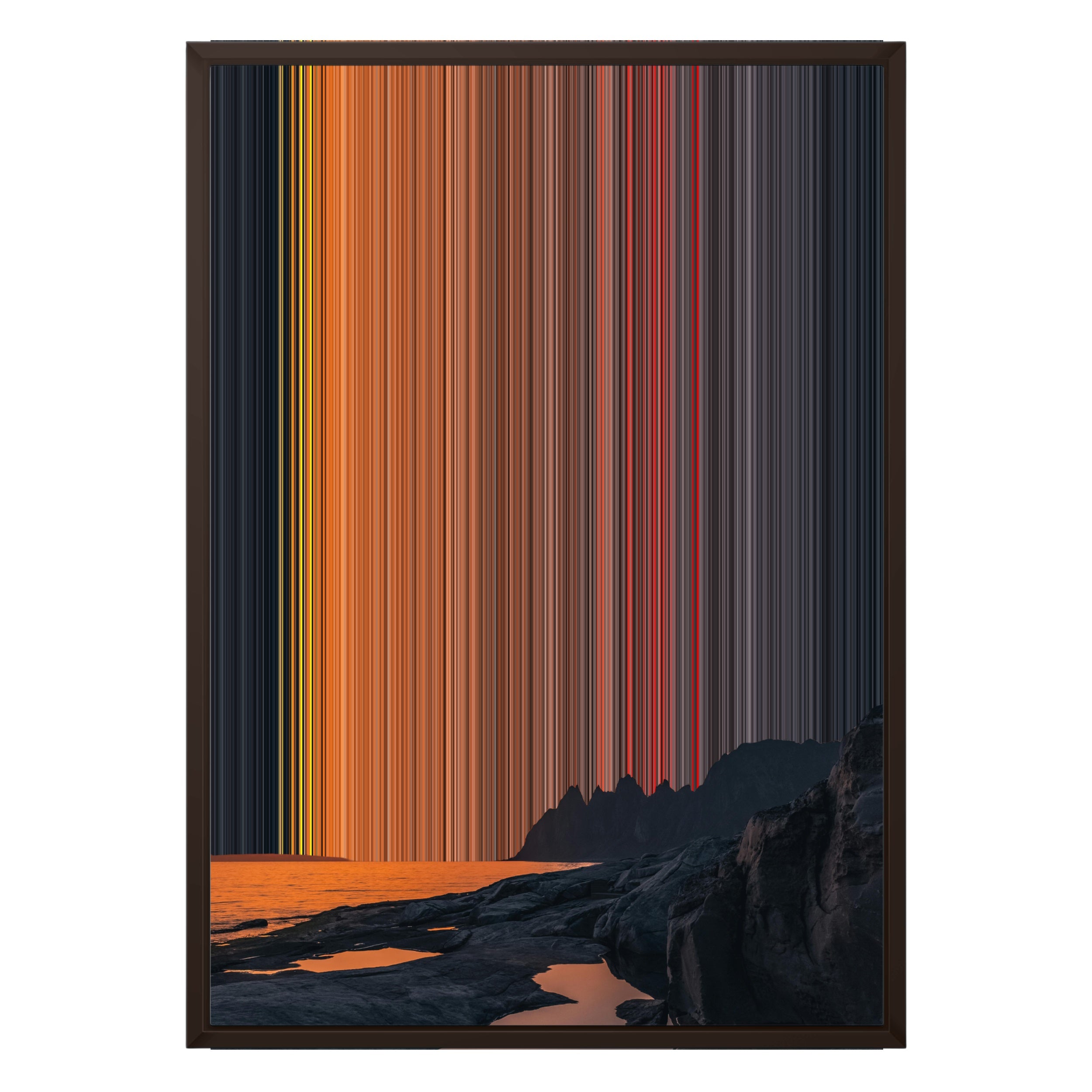 20×28" Framed Canvas - Brown variant