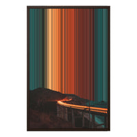 20×30" Framed Canvas - Brown variant