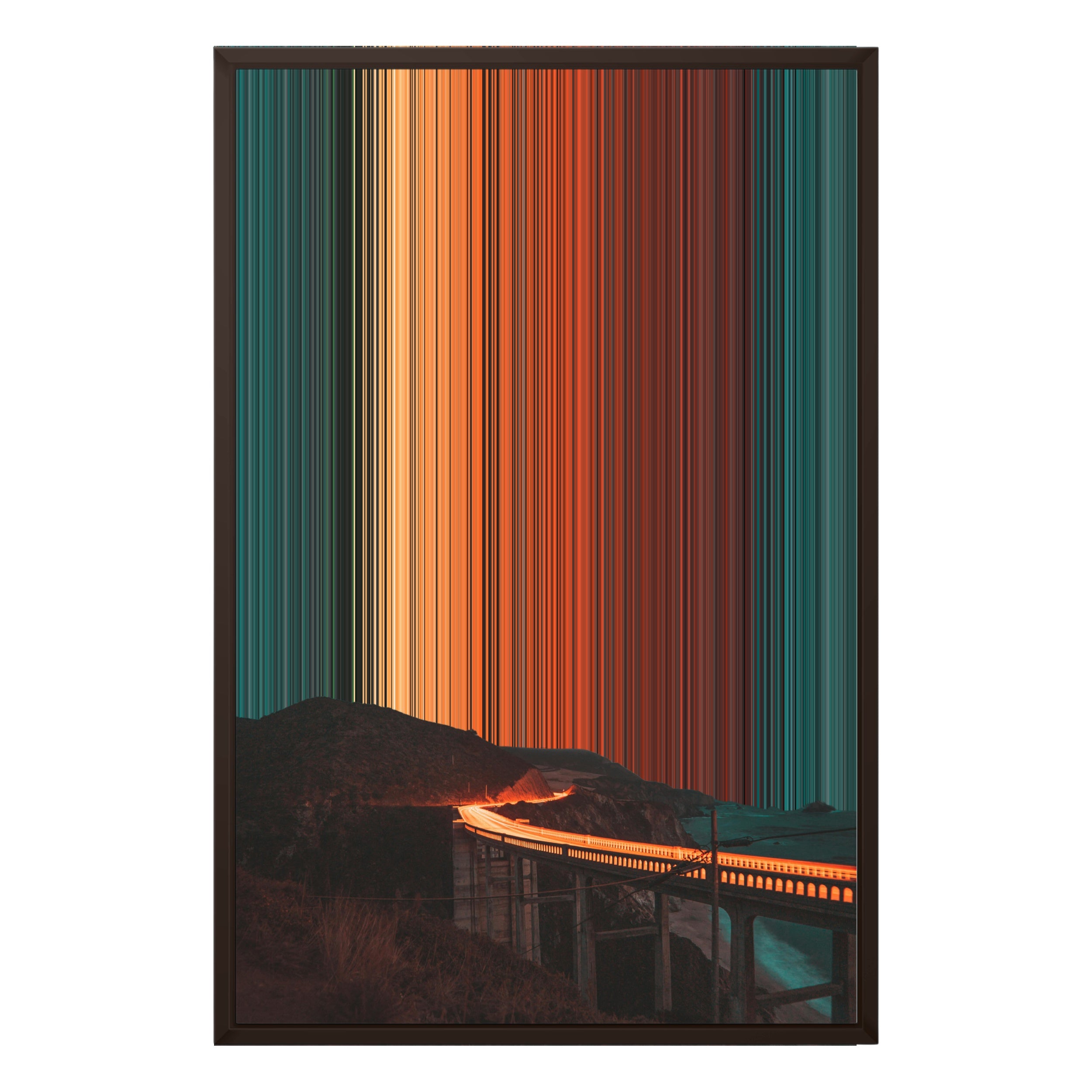 20×30" Framed Canvas - Brown variant