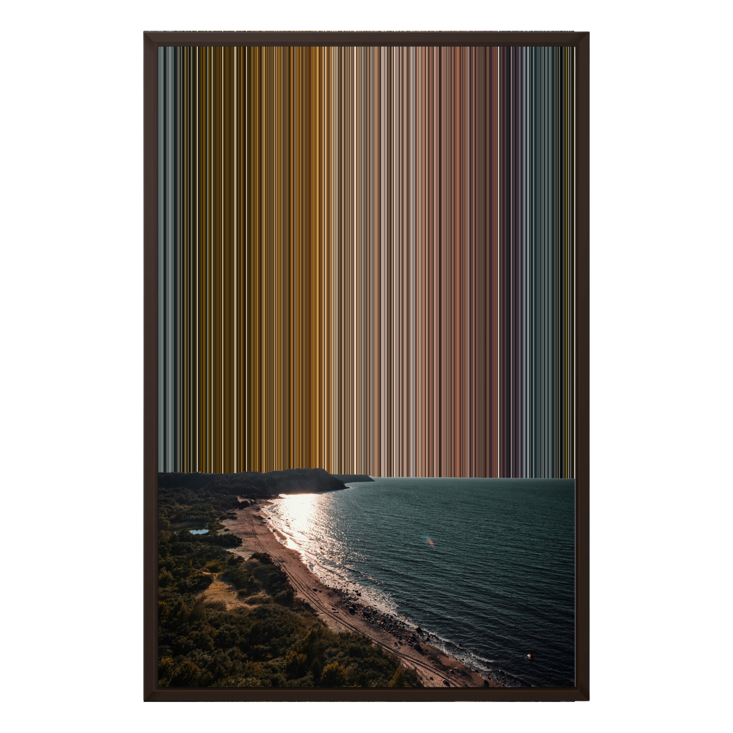 20×30" Framed Canvas - Brown variant