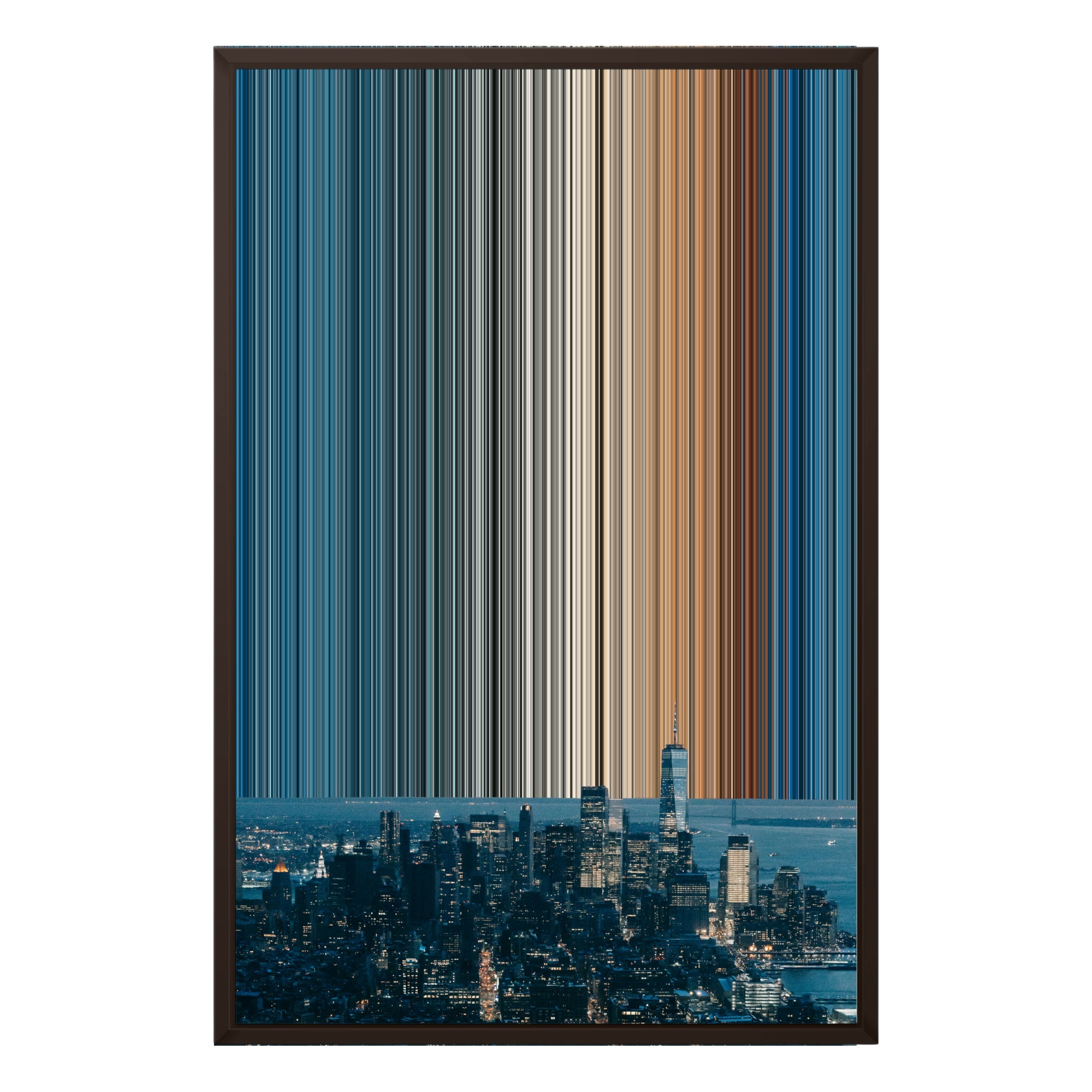 20×30" Framed Canvas - Brown variant