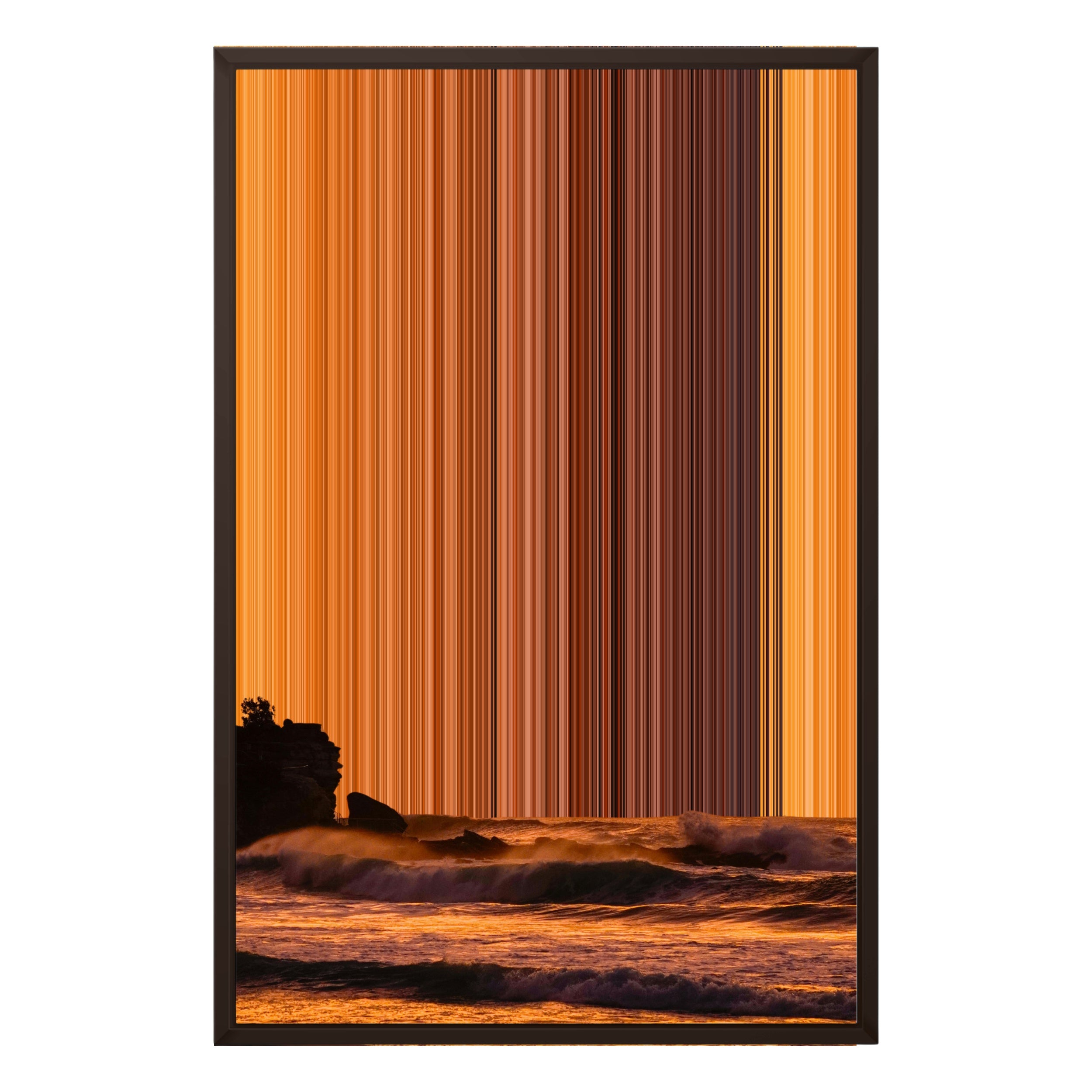 20×30" Framed Canvas - Brown variant