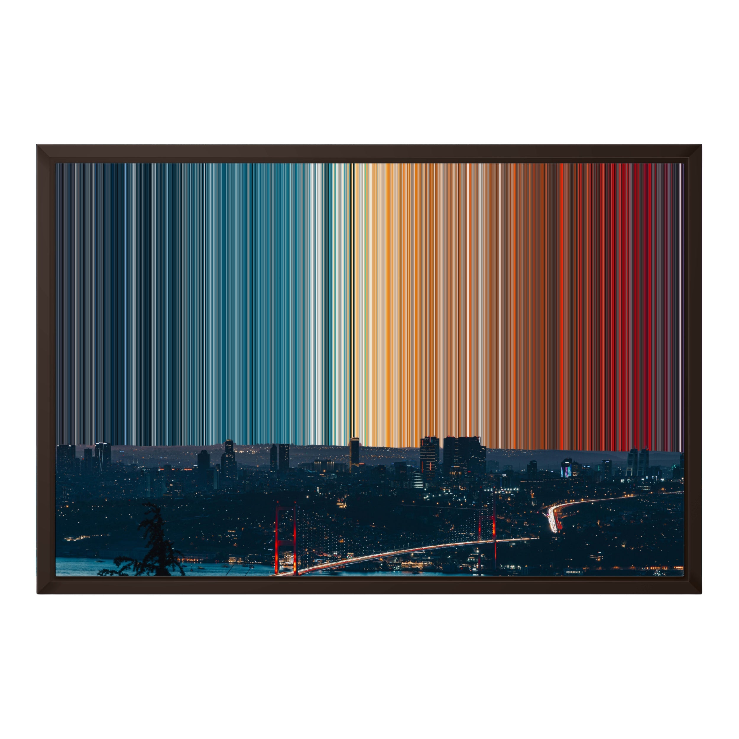 24×18" Framed Canvas - Brown variant