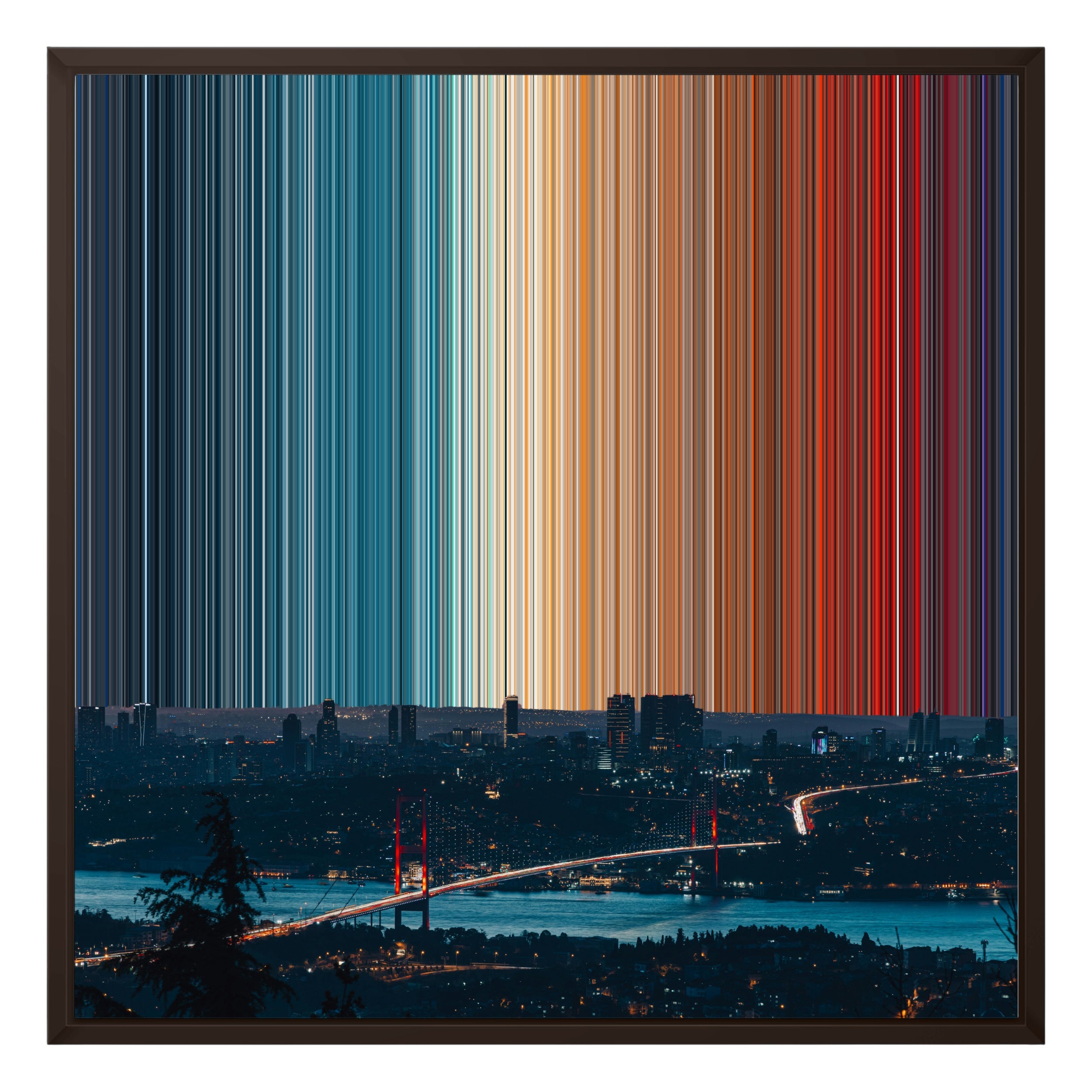 24×24" Framed Canvas - Brown variant