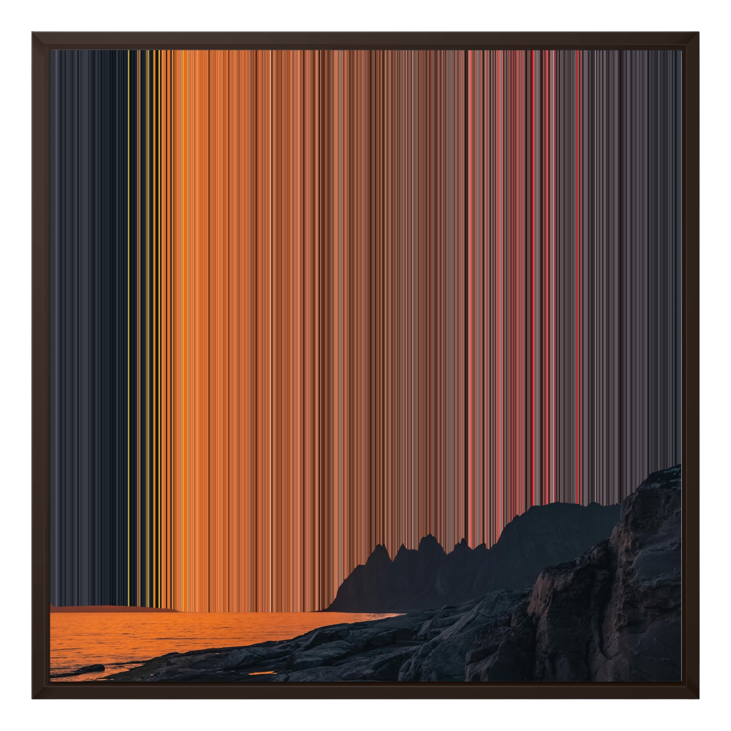 24×24" Framed Canvas - Brown variant