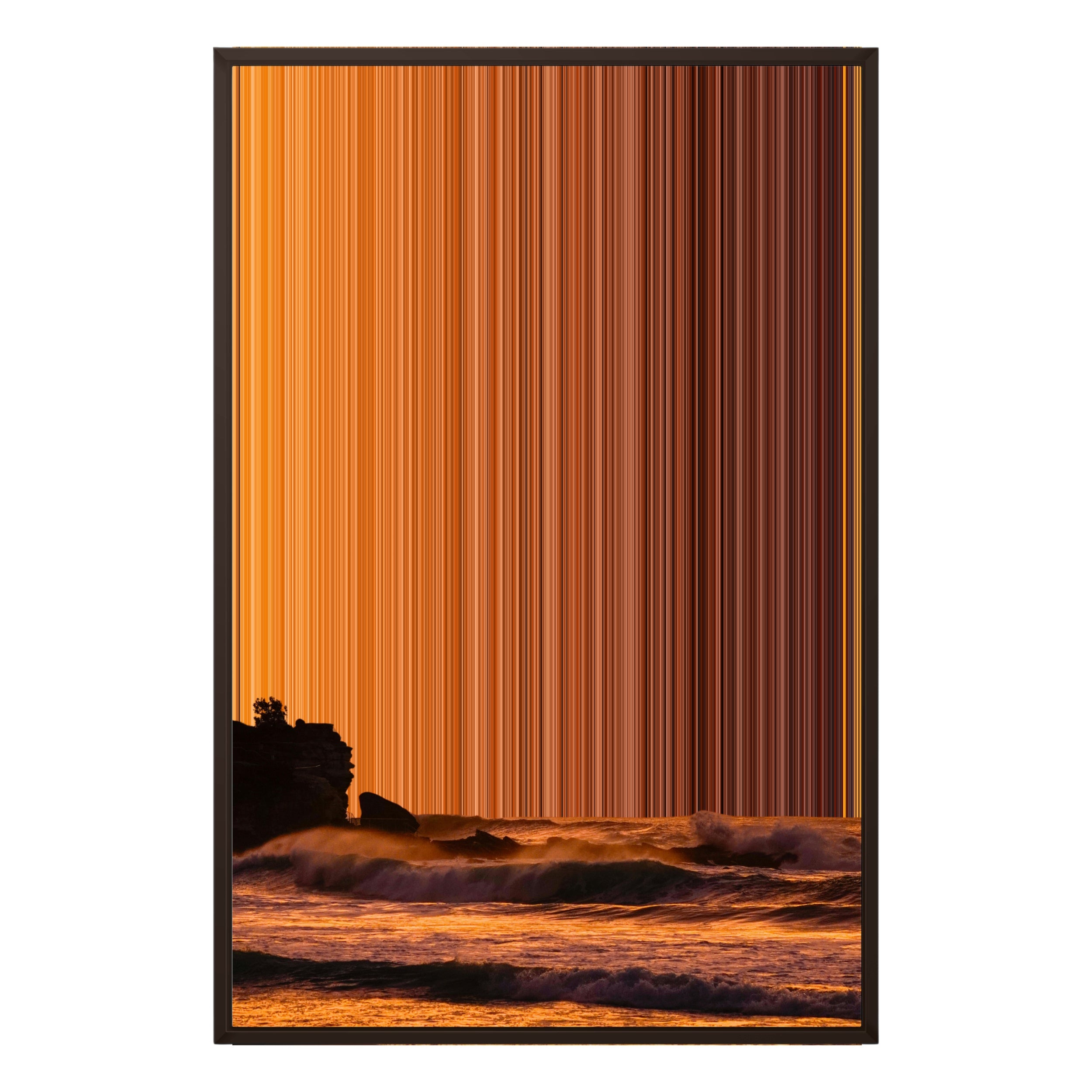 24×35" Framed Canvas - Brown variant