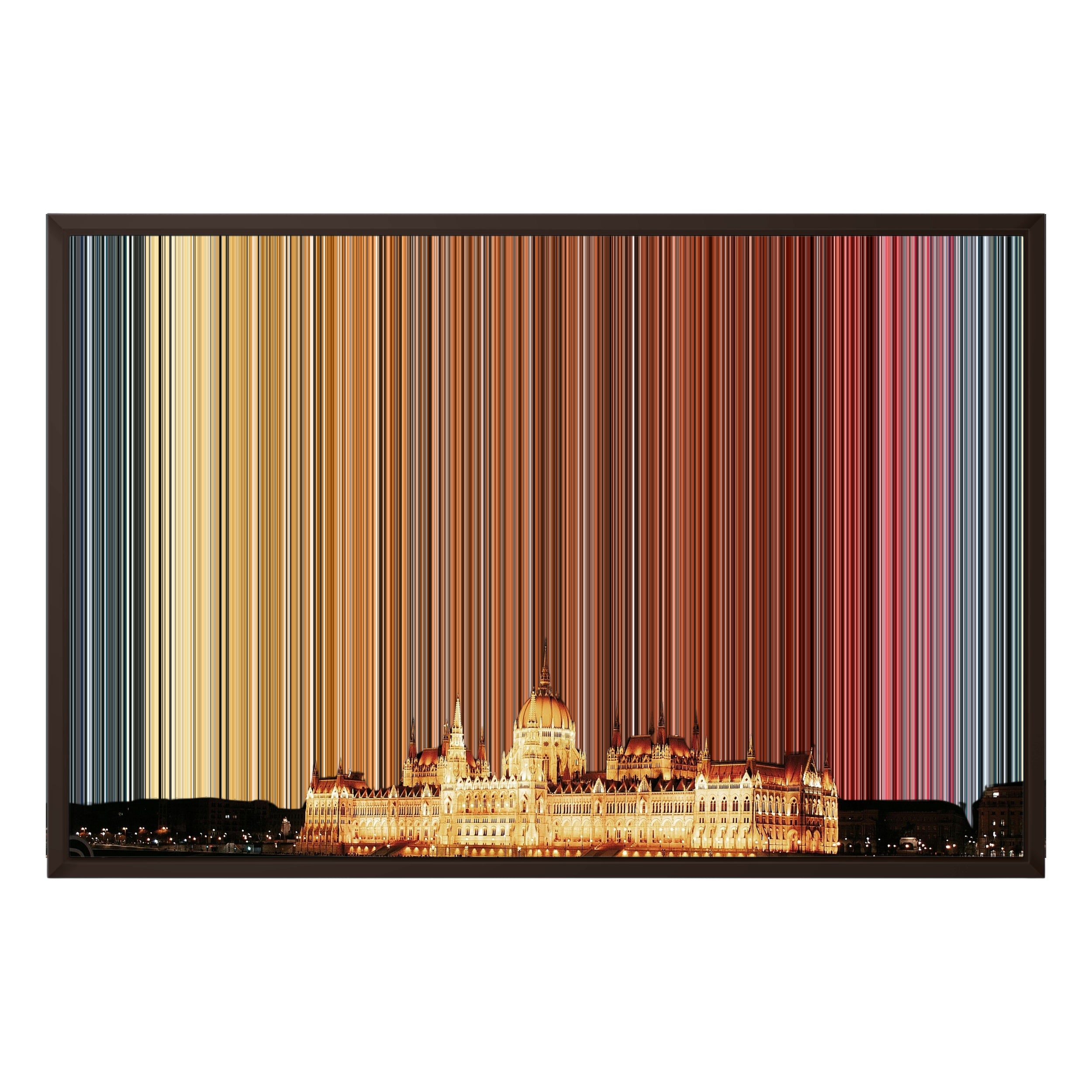 30×20" Framed Canvas - Brown variant