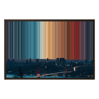 30×20" Framed Canvas - Brown variant