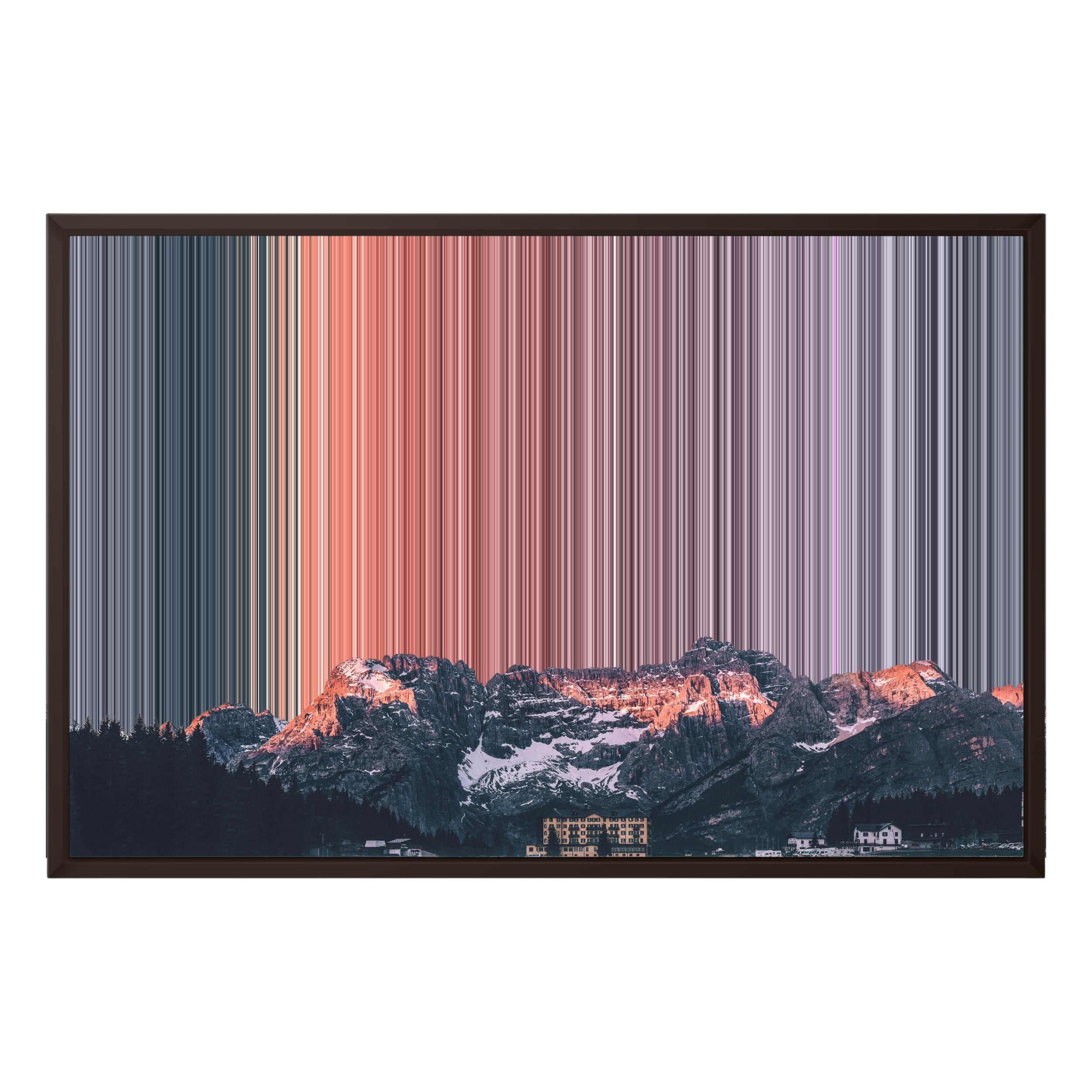 30×20" Framed Canvas - Brown variant