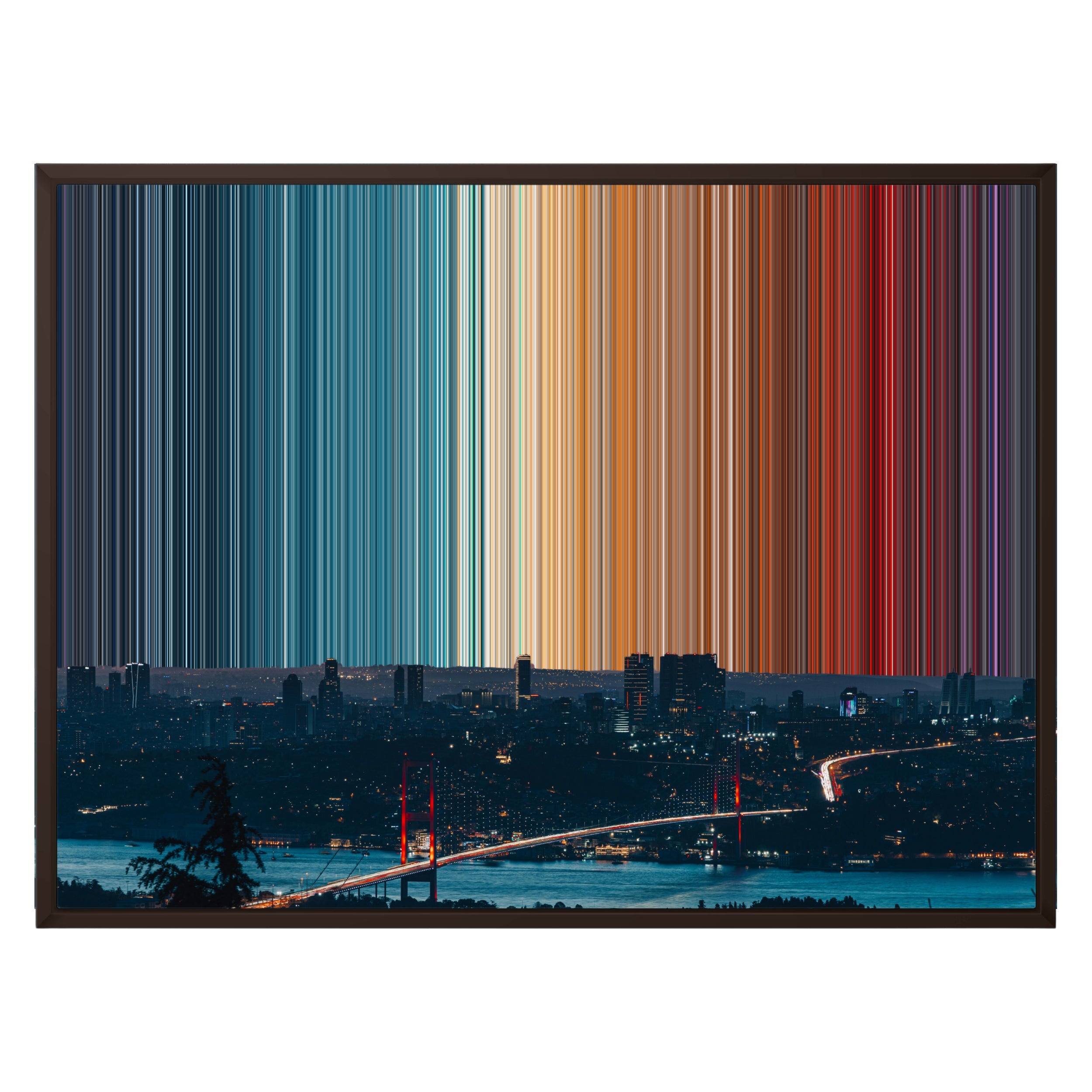 31×24" Framed Canvas - Brown variant