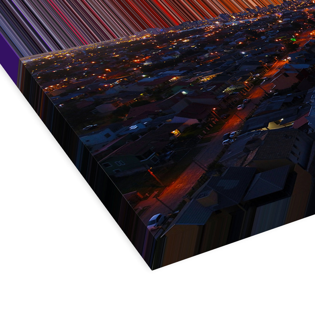 Imbé, Brasil: vista en perspectiva 3D que muestra el grosor y la textura del lienzo