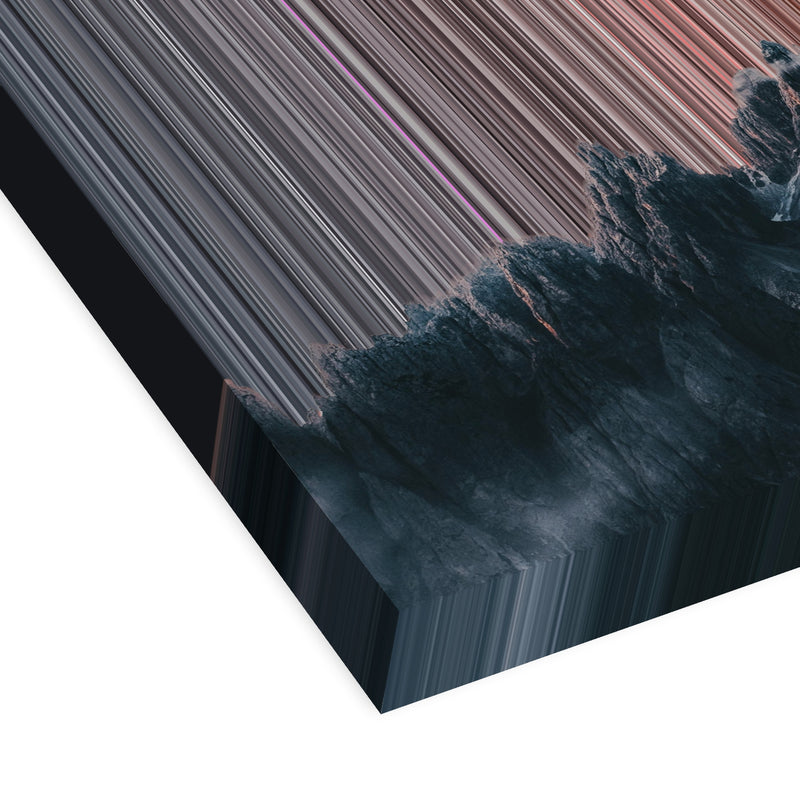 Italy Mountains - 3D perspective view showing canvas depth and texture - Gradienta