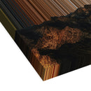 Mountain At Night Under A Starry Sky - 3D perspective view showing canvas depth and texture - Gradienta