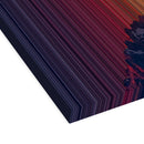 Mountain Peak at Orange Sunset - 3D perspective view showing canvas depth and texture - Gradienta