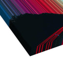 Neon Highway - 3D perspective view showing canvas depth and texture - Gradienta