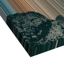 Rocks on Seashore under Cloudy Sky - 3D perspective view showing canvas depth and texture - Gradienta