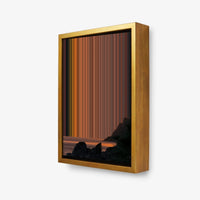 Rocky Coastline at Dawn - 3D framed canvas view - Gradienta