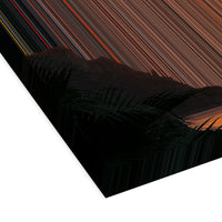 Rocky Coastline at Dawn - 3D perspective view showing canvas depth and texture - Gradienta