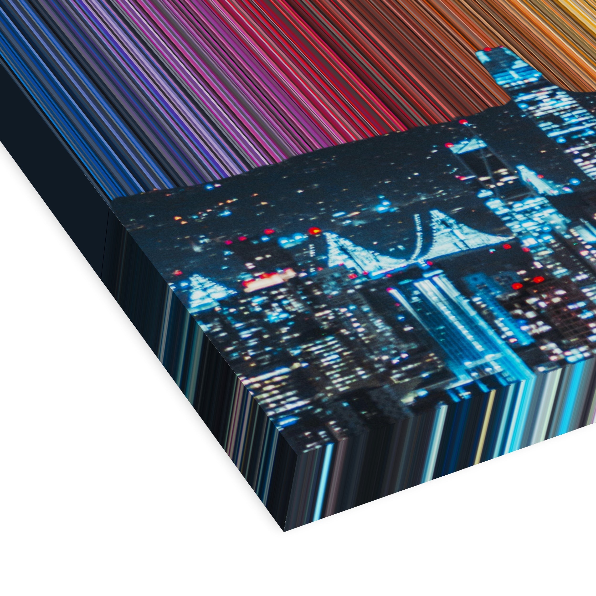 San Francisco, California, United States - 3D perspective view showing canvas depth and texture - Gradienta