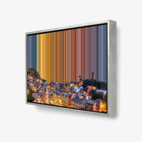 Hafen von Vernazza, Italien – 3D-Ansicht des gerahmten Leinwandbilds