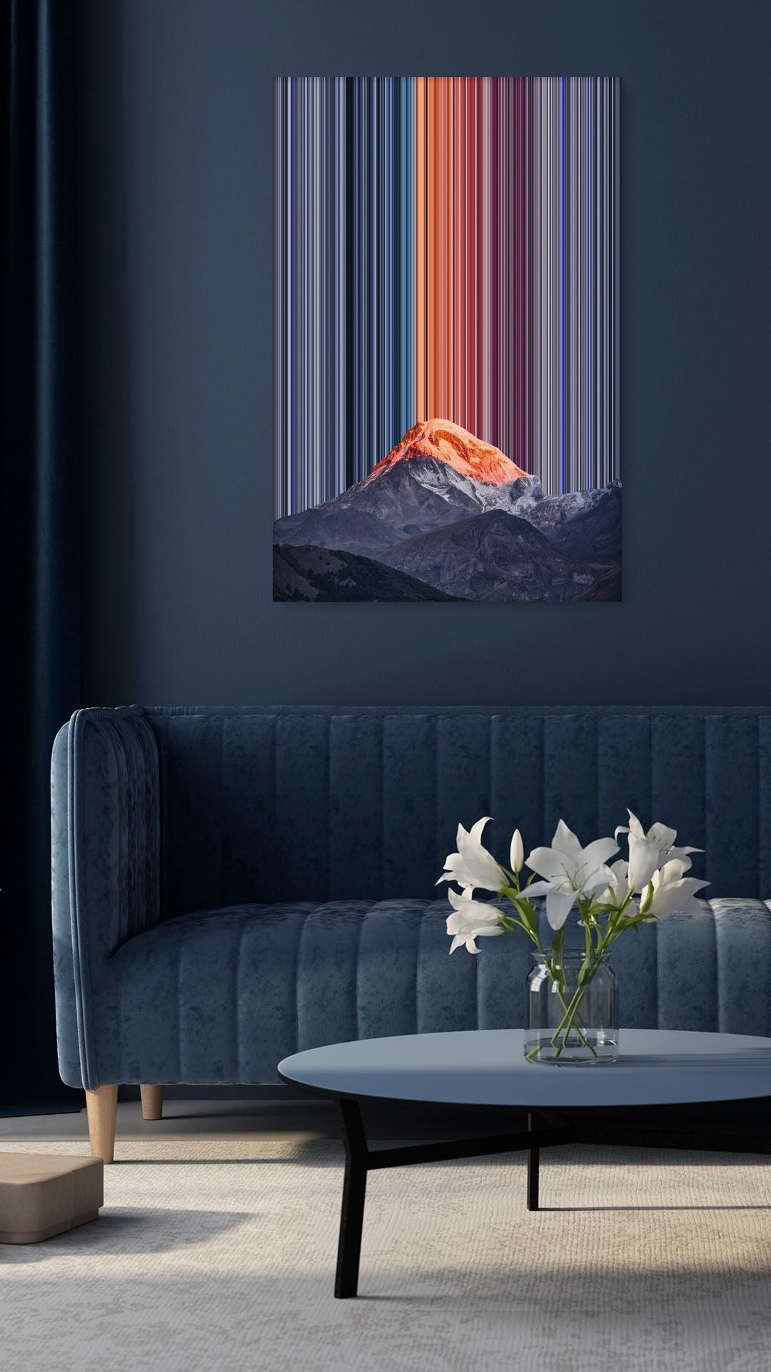 Mtskheta-Mtianeti, Georgia as a stretched canvas in a room