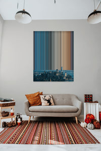 Nueva York: cuadro ambientado en una habitación decorada
